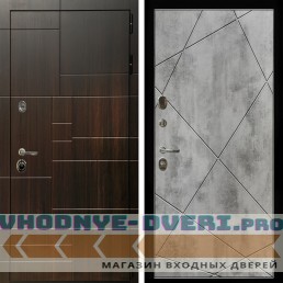 Входная дверь Inteko Домино + Лучи бетон светлый