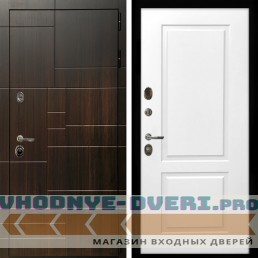 Входная дверь Inteko Домино + ФЛ-117 белый матовый