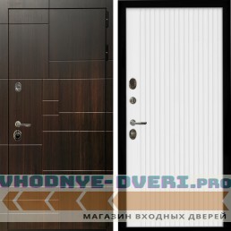 Входная дверь Inteko Домино + Вертикаль белый матовый