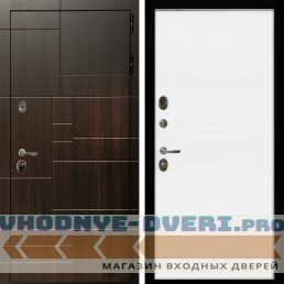 Входная дверь Inteko Домино + Гладкая белый матовый