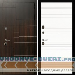 Входная дверь Inteko Домино + Горизонт дуб кантри
