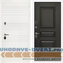 Входная дверь Inteko Гранд Белый + Классика венге