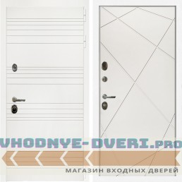 Входная дверь Inteko Гранд Белый + Лучи белый
