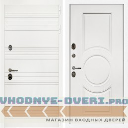 Входная дверь Inteko Гранд Белый + МС-100 белый матовый