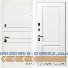 Входная дверь Inteko Гранд Белый + ФЛ-117 белый матовый