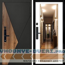 Входная дверь Inteko Гранит SMART + Зеркало белый софт