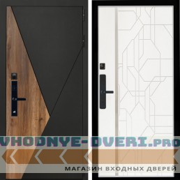 Входная дверь Inteko Гранит SMART + Эверест нерж белый матовый