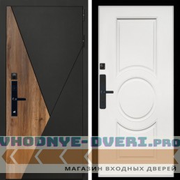 Входная дверь Inteko Гранит SMART + МС-100 белый матовый