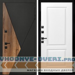 Входная дверь Inteko Гранит + ФЛ-117 белый матовый