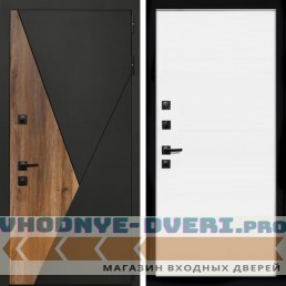 Входная дверь Inteko Гранит + Гладкая белый матовый