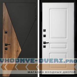 Входная дверь Inteko Гранит + Классика белый матовый