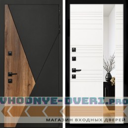 Входная дверь Inteko Гранит + Сити белый матовый