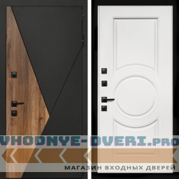 Входная дверь Inteko Гранит + МС-100 белый матовый