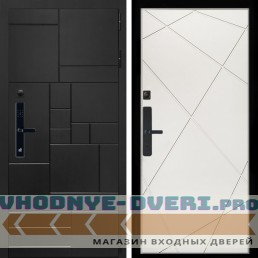 Входная дверь Inteko Квадро SMART + Лучи белый