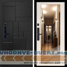 Входная дверь Inteko Квадро SMART + Зеркало сандал белый