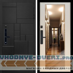 Входная дверь Inteko Квадро SMART + Зеркало эко дуб