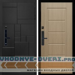 Входная дверь Inteko Квадро SMART + ФЛ-39 эко дуб