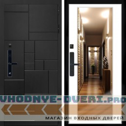 Входная дверь Inteko Квадро SMART + Зеркало белый софт