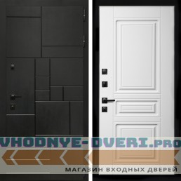 Входная дверь Inteko Квадро + Классика белый матовый