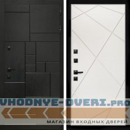 Входная дверь Inteko Квадро + Лучи белый