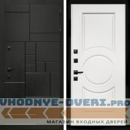 Входная дверь Inteko Квадро + МС-100 белый матовый