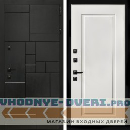 Входная дверь Inteko Квадро + ФЛ-119 белый матовый