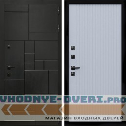 Входная дверь Inteko Квадро + Вертикаль Силк маус