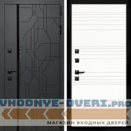 Входная дверь Inteko Верона Графит + Горизонт дуб кантри