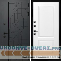 Входная дверь Inteko Верона Графит + ФЛ-117 белый матовый