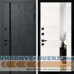 Входная дверь Inteko Верона Графит + Сити белый матовый
