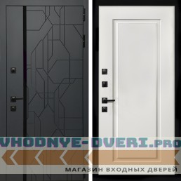 Входная дверь Inteko Верона Графит + ФЛ-119 белый матовый