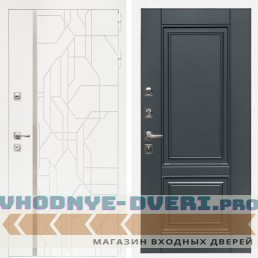 Входная дверь Inteko Верона + ФЛ-117 с полосками графит