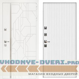 Входная дверь Inteko Верона + Вертикаль белый матовый