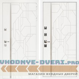 Входная дверь Inteko Верона + Эверест нерж белый матовый