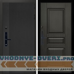 Входная дверь Inteko Вертикаль Блек SMART + Классика венге