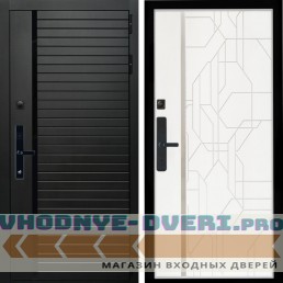 Входная дверь Inteko Агат SMART + Эверест нерж белый матовый