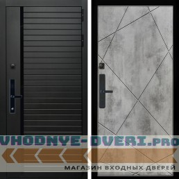 Входная дверь Inteko Агат SMART + Лучи бетон светлый