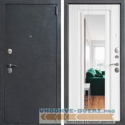 (металлическая) Дверной Континент ДК 70 с зеркалом белый сандал