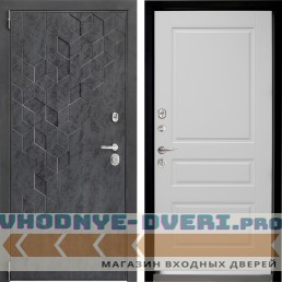 Дверной континент ДК-3 Бетон графит Классика 3П Силк Сноу