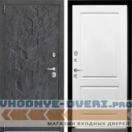 Дверной континент ДК-3 Бетон графит Панель 2П Силк Сноу