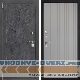 Дверной континент ДК-3 Бетон графит Панель Хомс цв. Софт сер рельеф