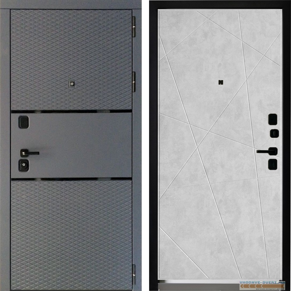 Дверной континент ДК 10 Дуб шале серебро 655 Бетон лофт графит