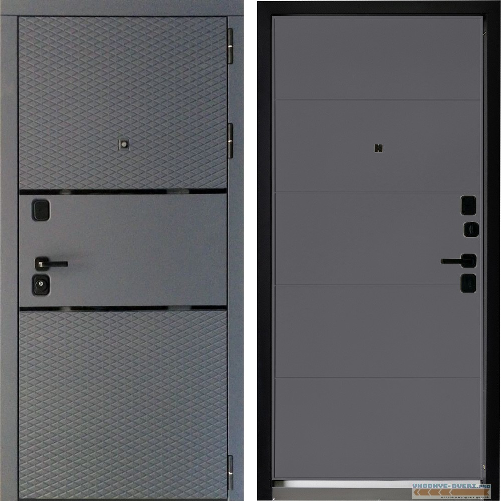 Входная дверь Дверной континент Диаманте Софт графит ФЛ-649 Софт графит абсолют