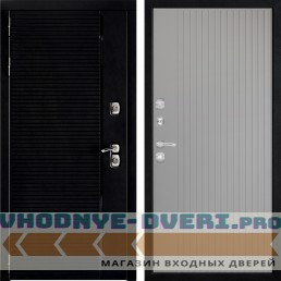 Дверь Дверной континент ДК-1 Черный кварц ФЛ Хомс Софт серый
