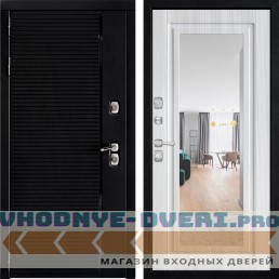 Дверь Дверной континент ДК-1 Черный кварц ФЛЗ Стандарт Белый сандал