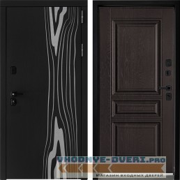 Входная дверь Дверной континент ДК-12 Ясень черный ФЛ-243 Фактурный шоколад