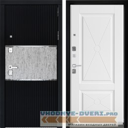 Входная дверь Дверной континент ДК-13 Софт черный 617 Рикамо софт милк