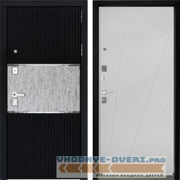 Входная дверь Дверной континент ДК-13 Софт черный ФЛ-655 Лофт капучино