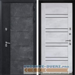 Входная дверь Дверной континент ДК-15 бетон муар/Термо 49 Бетон серый (три контура)