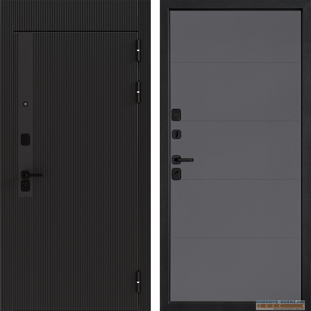 Дверной континент ДК-20 Черный софт ФЛ-649 Софт графит абсолют